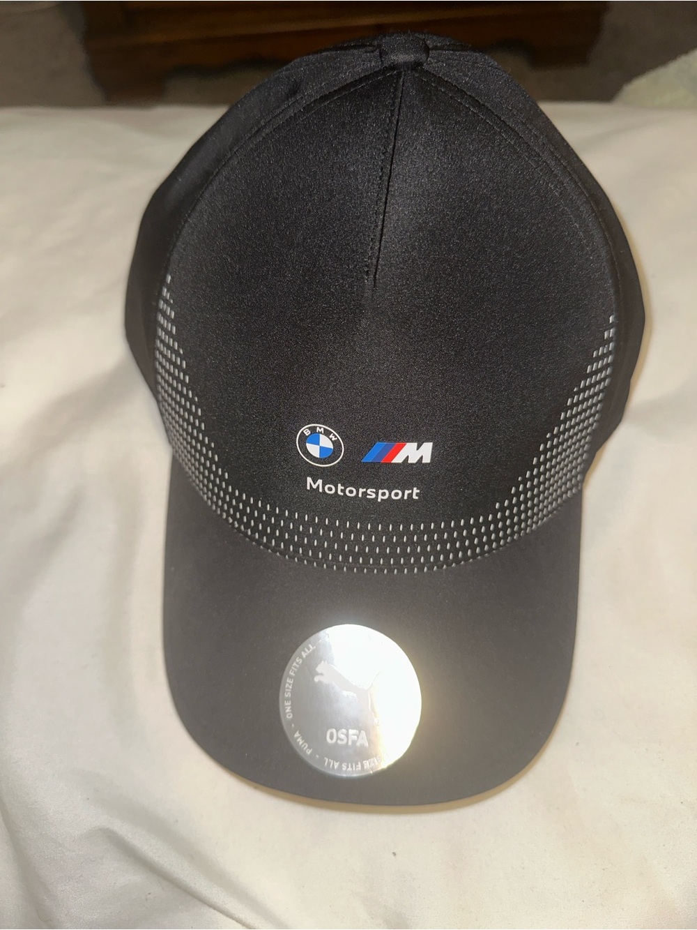 Puma Black Curved-Brim Performance Cap with White Accents - Picture 6 of 6